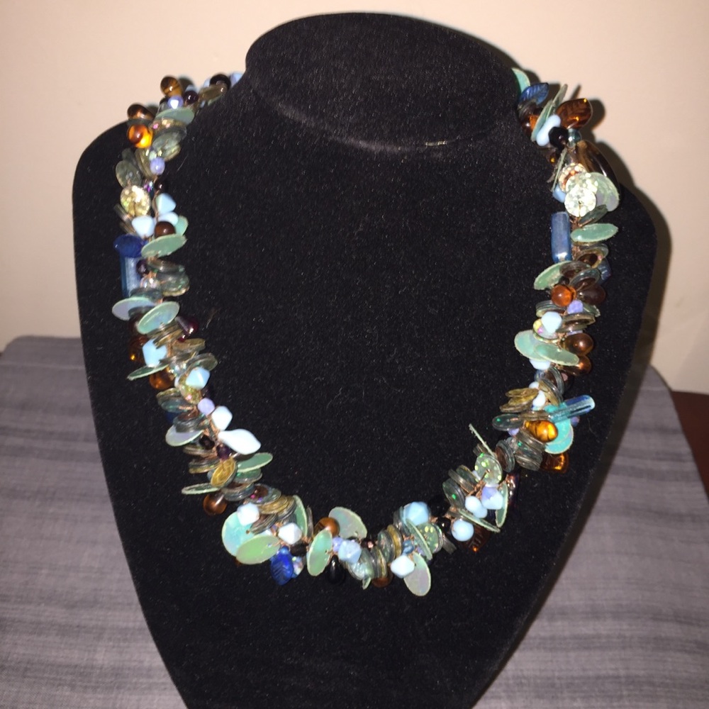 Turquoise and Amber Necklace